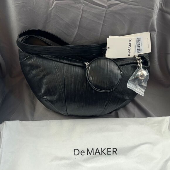 DeMAKER, Onion Medium Bag,  Black Sheep Skin, with Circle Pouch - Picture 4 of 5